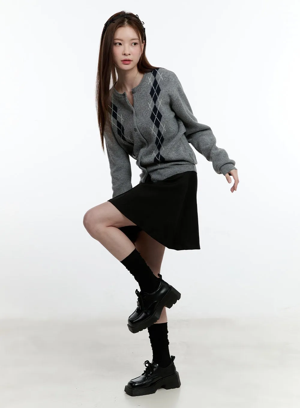 Pleated Flared Mini Skirt CM521