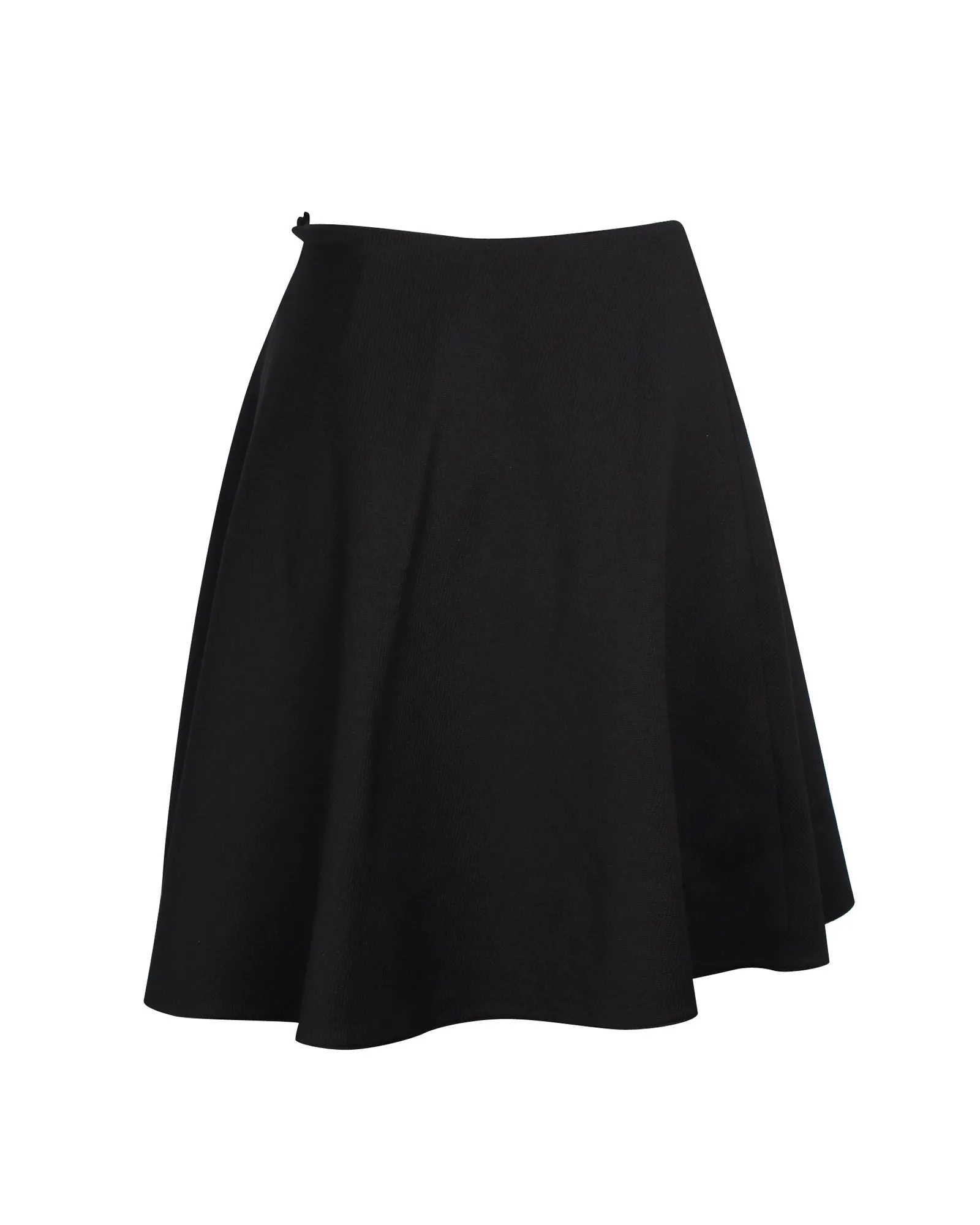 Prada Mini Flared Skirt in Black Nylon