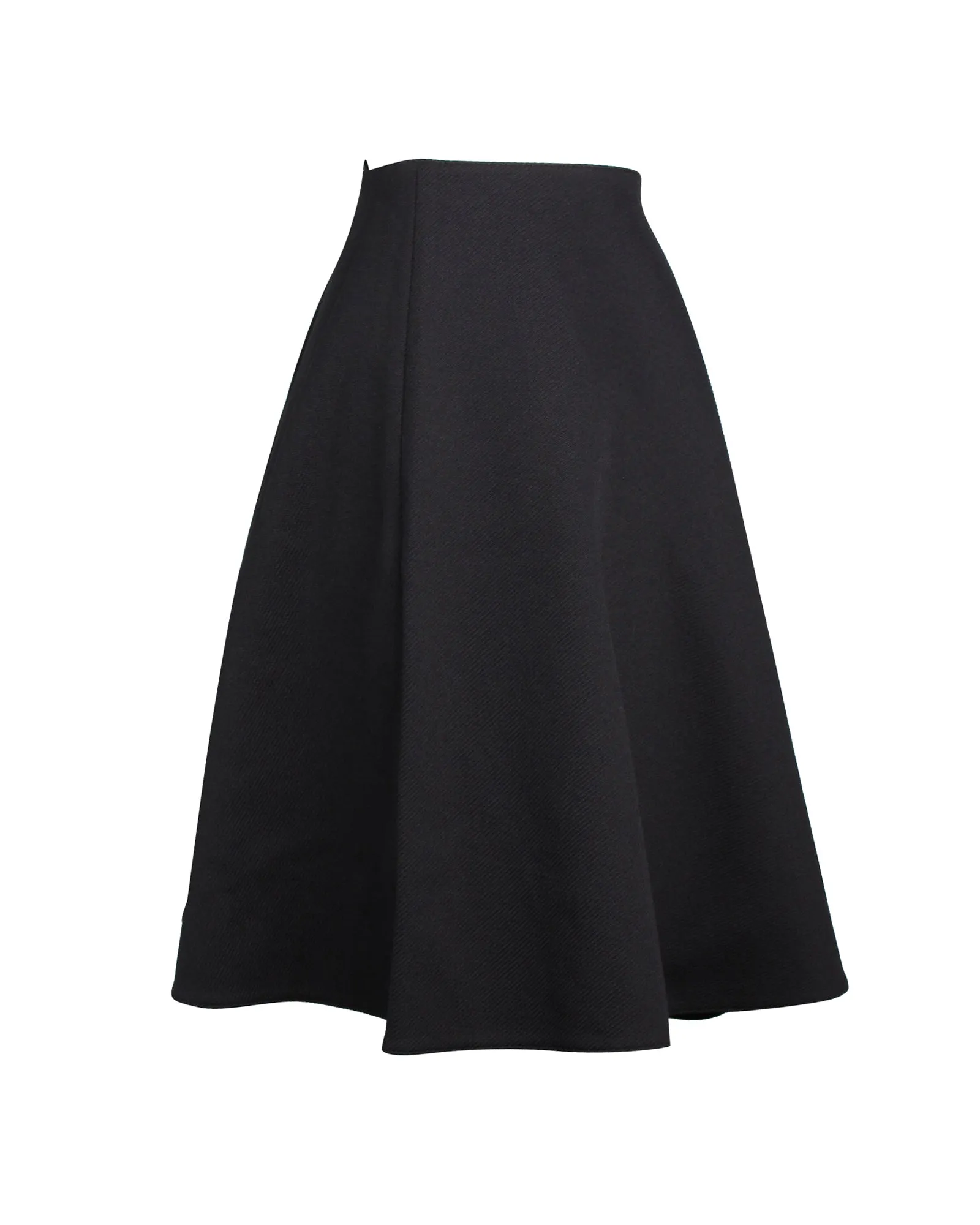 Prada Mini Flared Skirt in Black Nylon