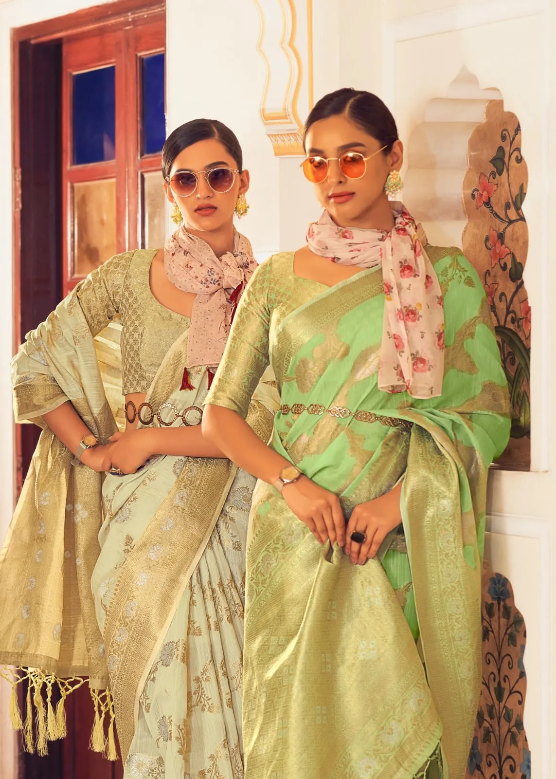 Rajpath Pure Allin Linen Saree