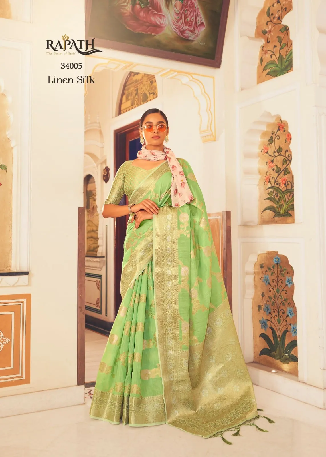 Rajpath Pure Allin Linen Saree