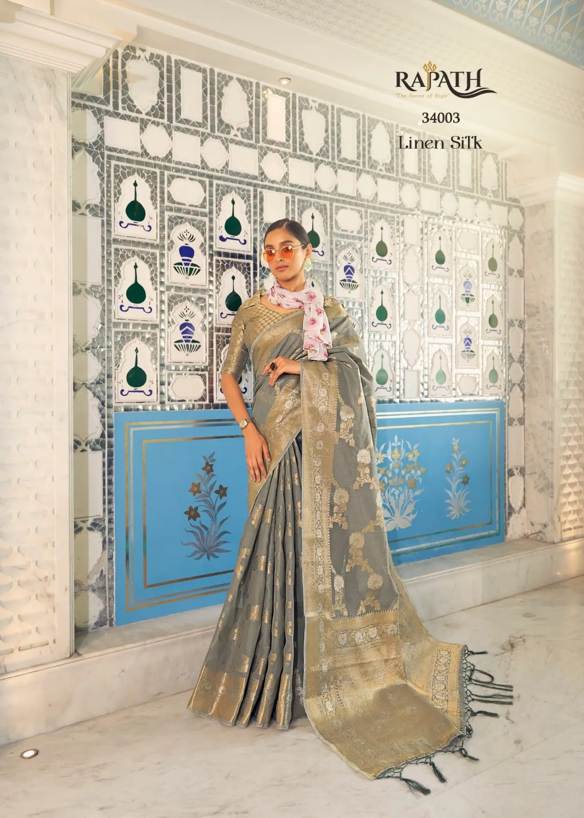Rajpath Pure Allin Linen Saree