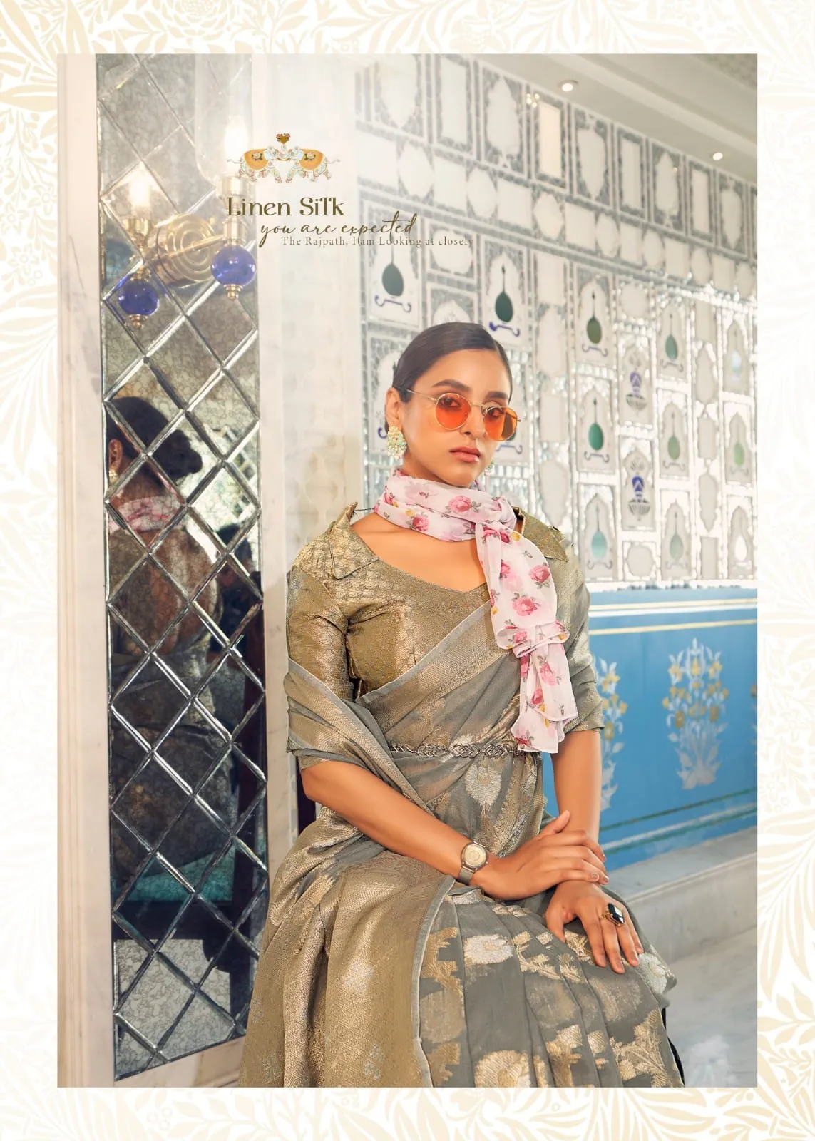 Rajpath Pure Allin Linen Saree