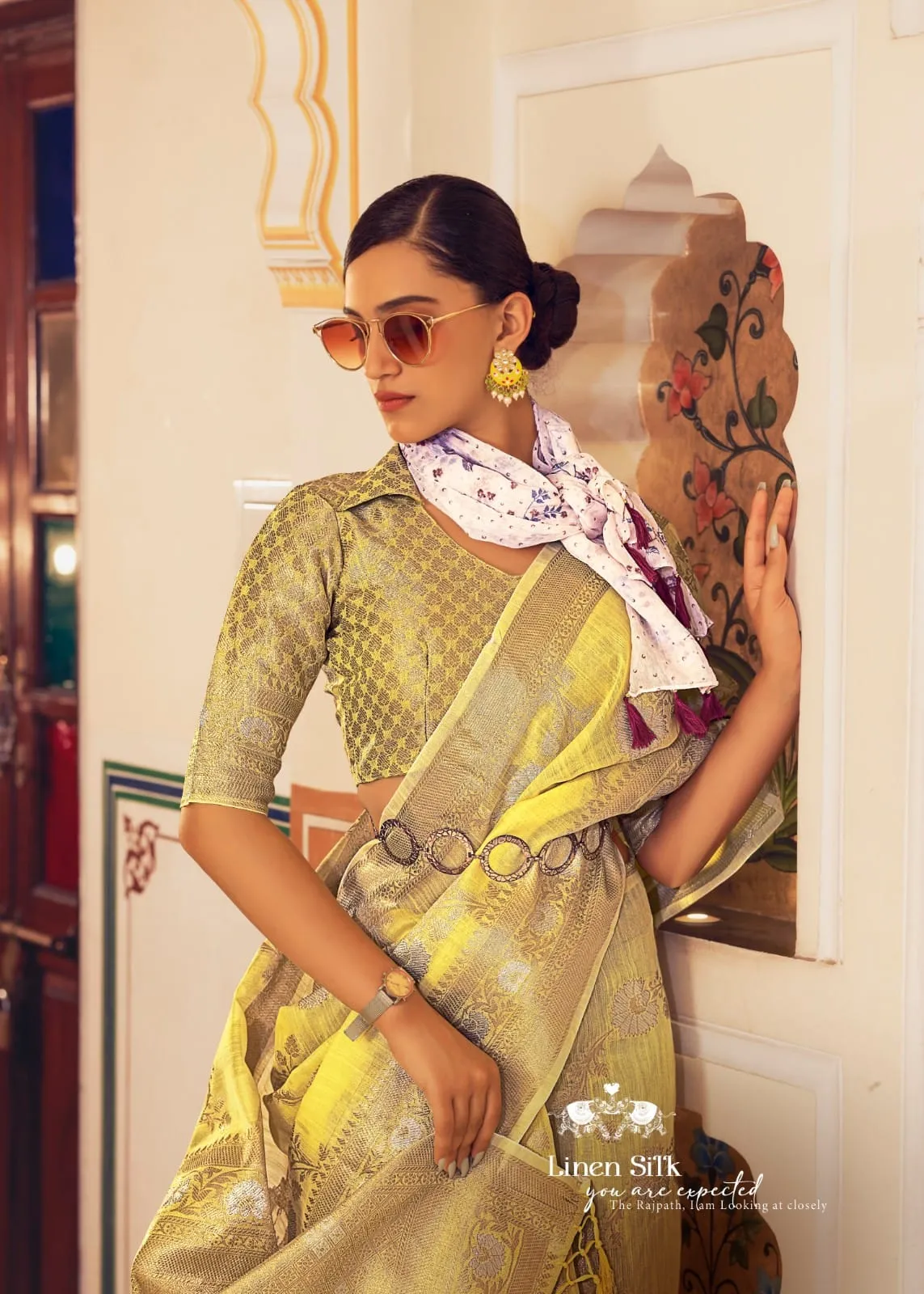 Rajpath Pure Allin Linen Saree