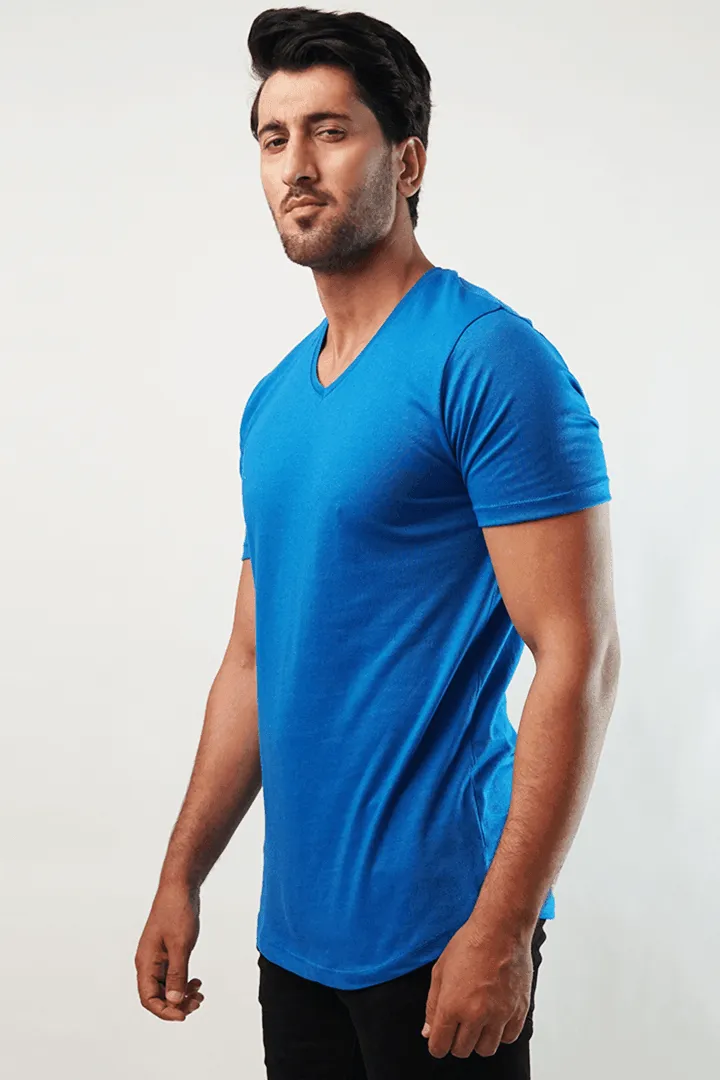 Royal V-Neck Shirt - Royal Blue