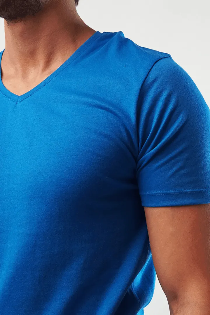 Royal V-Neck Shirt - Royal Blue