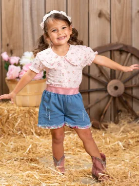 She’s So Precious Floral Print Blouse