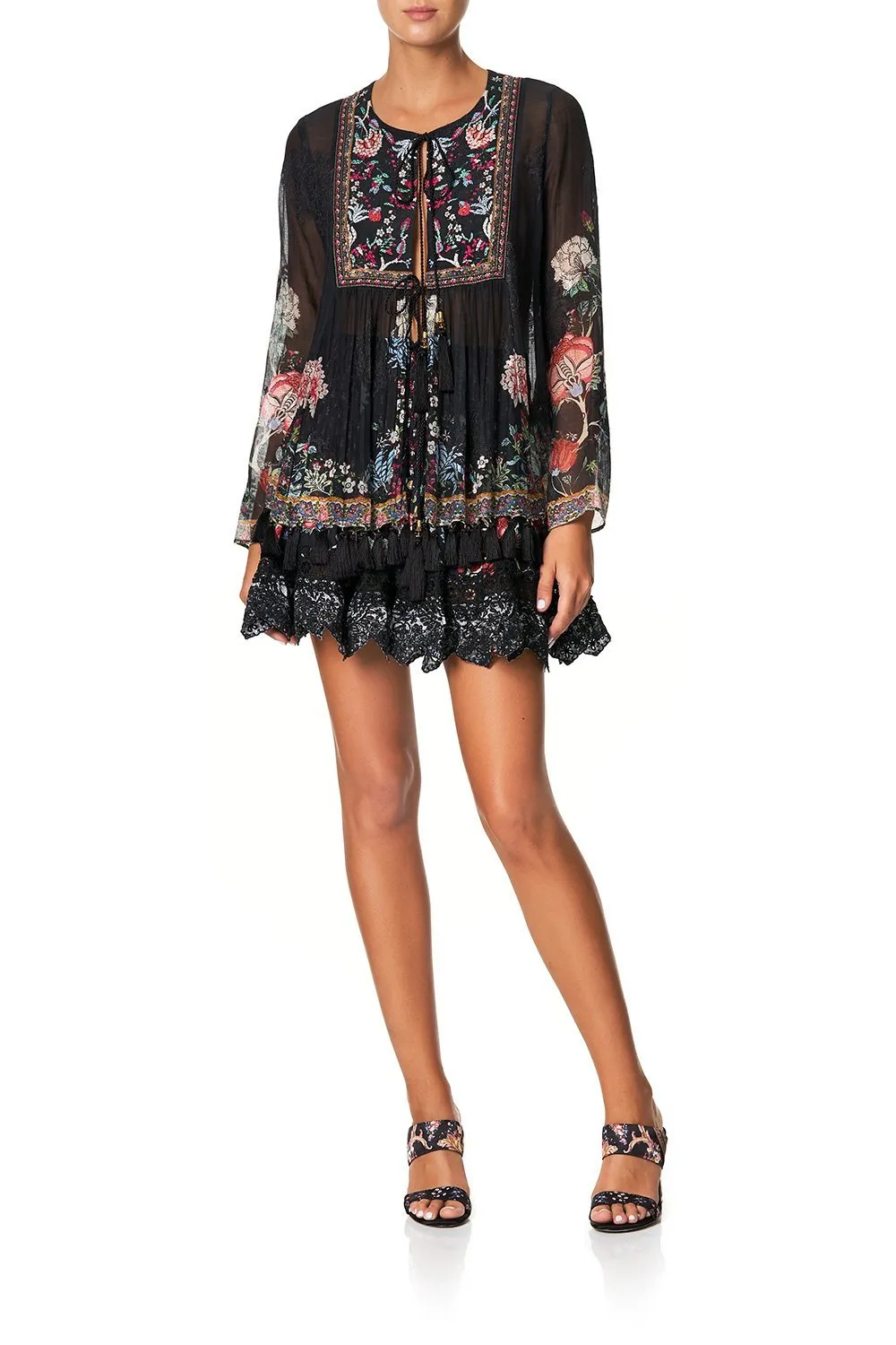 SHORT SHIRRED SKIRT HEUTE PROVINCIAL
