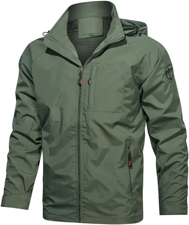 Soft Shell Clothes Tactical Windbreaker Waterproof Jacket Men Casual Mountain Hooded Coat Outerwear Lightweight Jackets