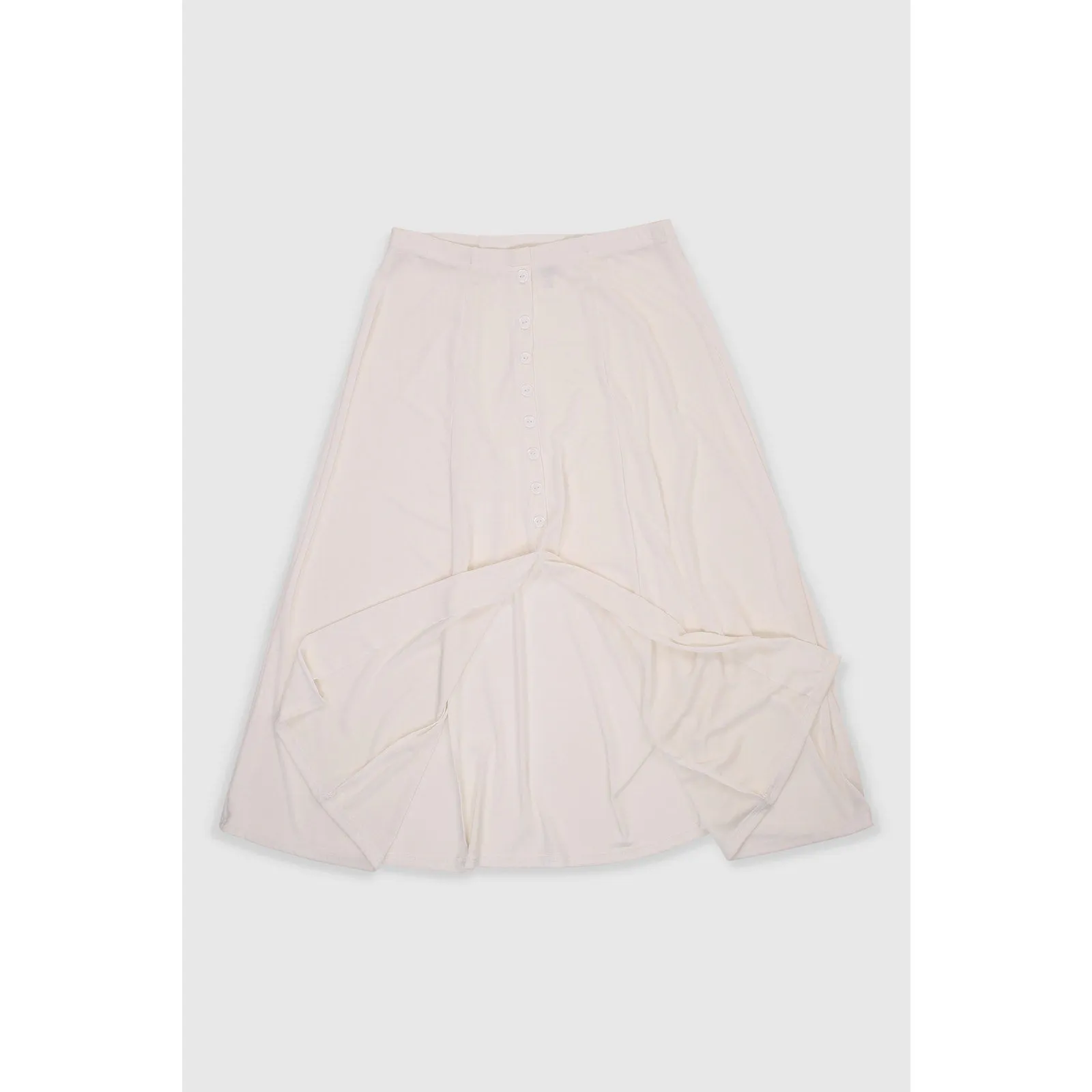 Vintage 90s White Flared Skirt