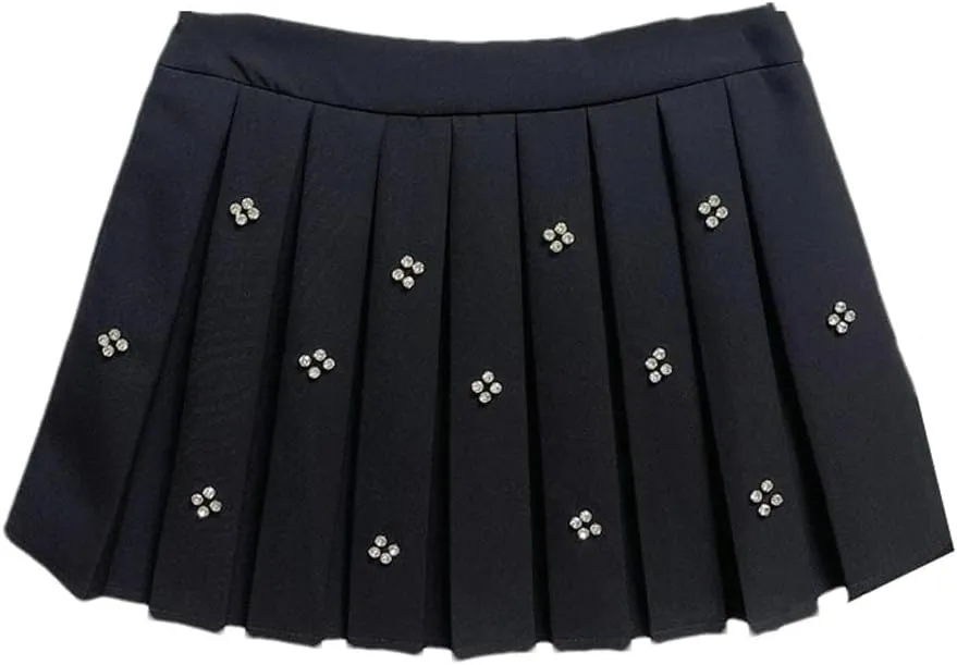 Women Vintage Mini Skirt Harajuku Streetwear Elastic Waist Stretch Pencil Skirt
