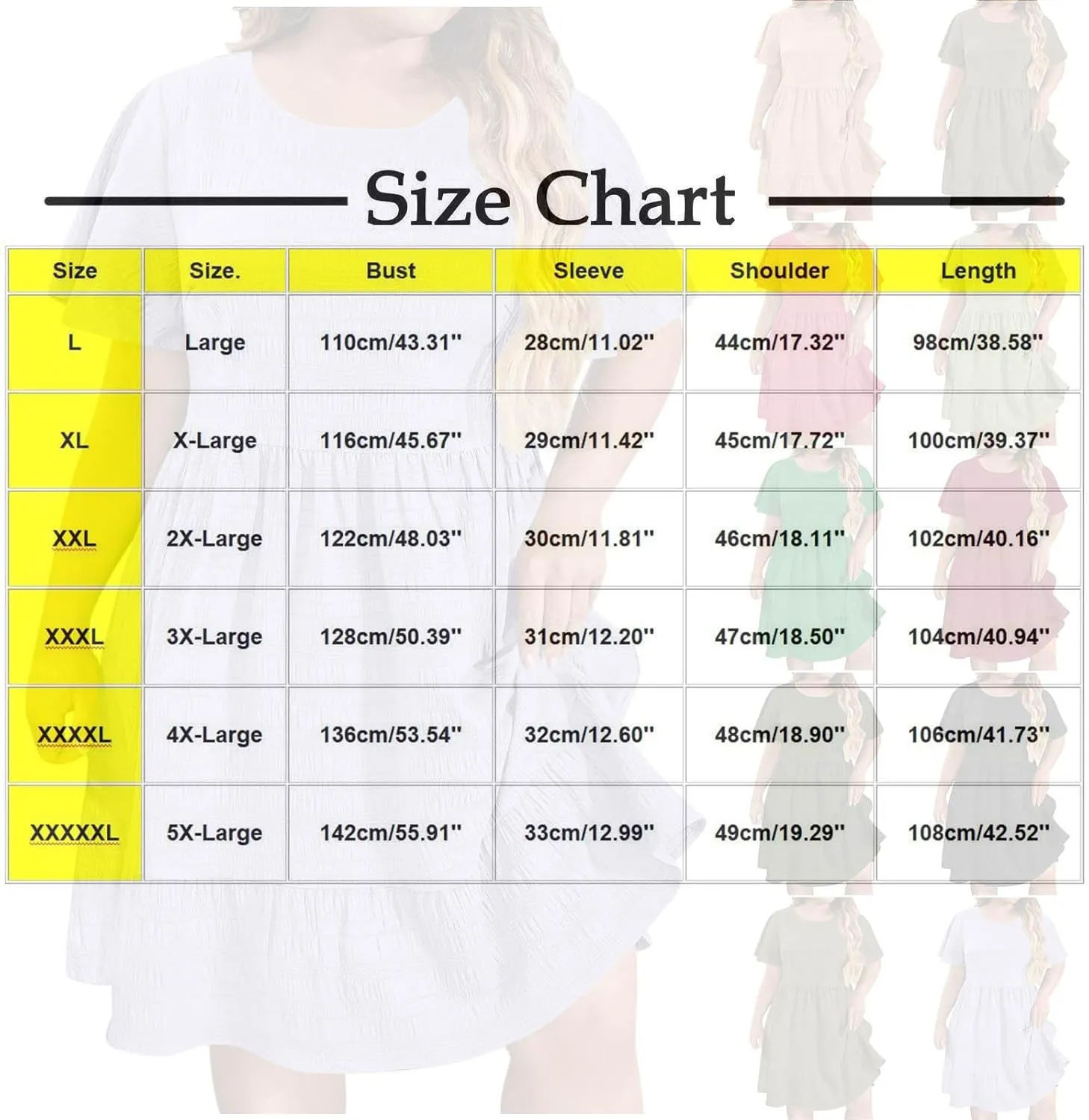 Womens Plus Size Summer Dress 2025 Short Sleeve Casual Mini Dresses Ruffles Trim Empire Waist T-Shirt Dress